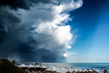 Summer storm over the Atlantic Ocean