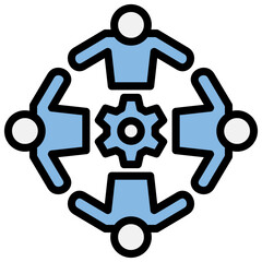 Community Blue Black Icon