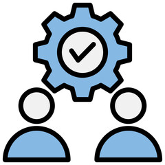 Collaboration Blue Black Icon