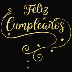 Feliz cumplea&ntilde;os Mi Amor means Happy Birthday My Love in Spanish vector illustration for greetings card, t shirt, poster, and print