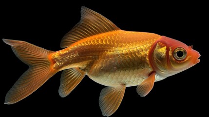 Vibrant orange blossom goldfish swimming gracefully in clear aquarium tanks. These beautiful and eye - catching goldfish add a touch of charm and liveliness to the aquatic environment.