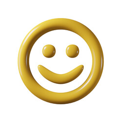 icon Happy smiling face emoji with a wide upward curved mouth expression