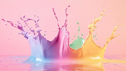 Fototapeta premium Abstract Holi Color Splashes on Gradient Background, Holi 