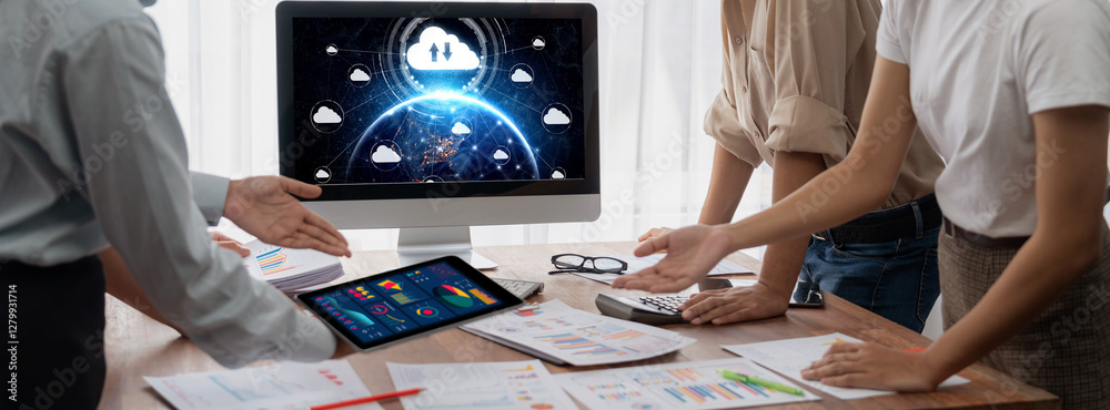 Poster Cloud computing software for brisk remote work and personal data storage