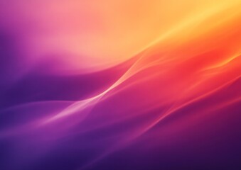 Abstract background with vibrant purple, orange, and pink gradient waves.