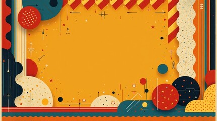 Ethnic background ornament frame design