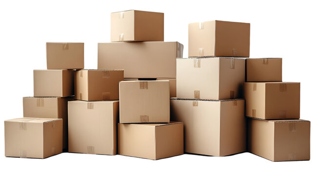 stack of cardboard boxes