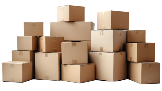 stack of cardboard boxes