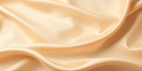 Beautiful smooth elegant wavy beige light brown satin silk luxury cloth fabric texture with abstract background design for card or banner, background, texture, elegant