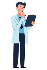 Doctor Thinking Notes Icon