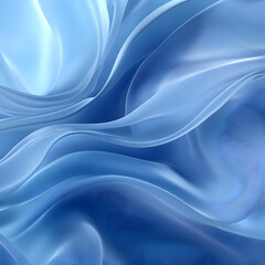 Obraz premium Abstract Blue Silk Fabric Drape Background Texture