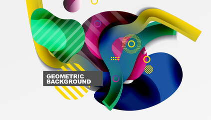 Vibrant abstract background overlapping shapes