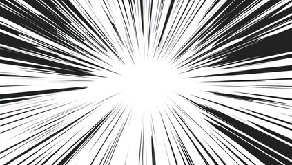 Abstract black and white radial burst background. (2)