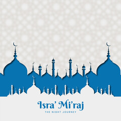 Paper style ramadhan kareem islamic new year illustration background poster template