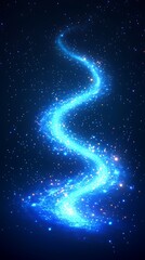 Obraz premium Blue cosmic swirl, night sky