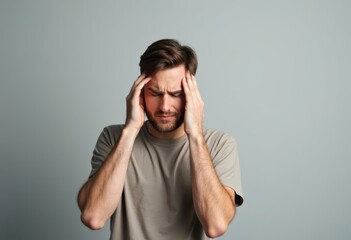 man with headache