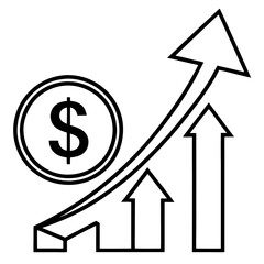 dollar and arrow