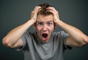 young man shocked