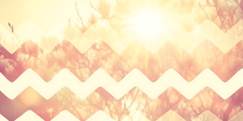 Spring Blossoms, Zigzag Pattern, Sunshine