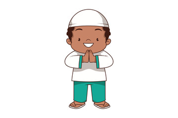 Muslim Kids Character Greeting