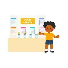 Science Project Fair Presenting Plant Growth