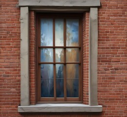 Fototapeta premium window in the old brick wall