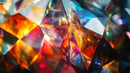 Abstract image of colorful gemstones with different colors and shapes