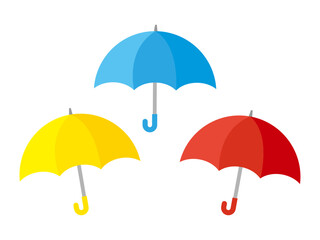 三色の雨傘