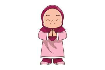 Muslim Girl Character Greetings