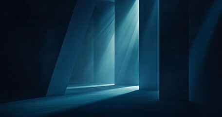 Fototapeta premium Modern Dark Blue Background with Depth