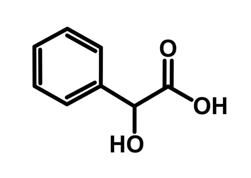 Chemical structure of mandelic acid