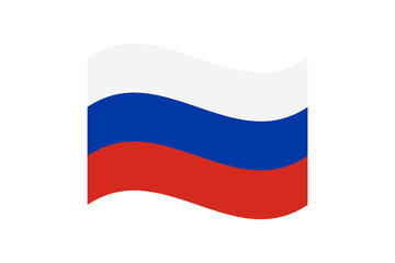 Russia flag. Flag of Russia. Russia wavy flag digital vector illustration