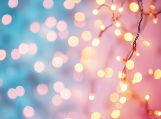 Warm and Cool Colored Bokeh Effect with Twinkling Lights on a Beautiful Abstract Background for Creative Projects and Festive Celebrations