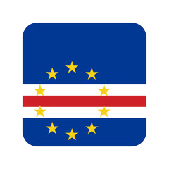 Flag of Cape Verde. Cape Verde rounded square flag icon digital vector illustration
