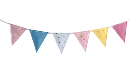 Colorful flags on a white background
