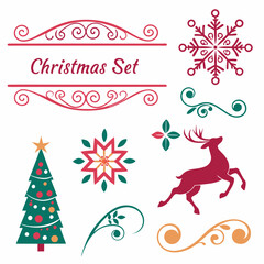 "Merry Christmas Typography Vector Art"