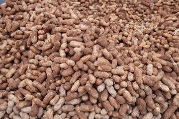 Heap of Freshly Harvested Raw Peanuts in Their Natural Shells