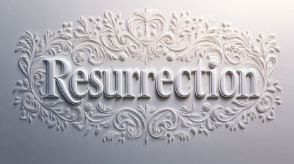 Resurrection embossed graphic