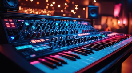 The electronic music recording studio mixing console instrument