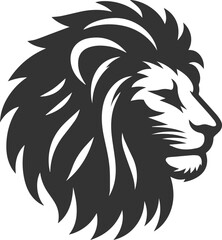 A lion looking down with a sorrowful gaze vector