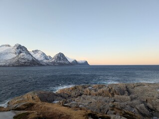 Rocky Coastal Cliffs Meeting Open Ocean