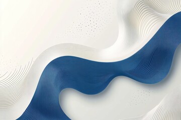 Abstract blue and white wave pattern background.