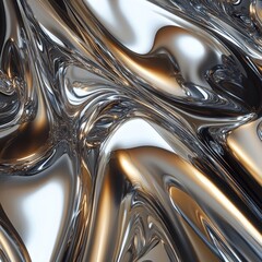 Abstract chrome, Generative AI