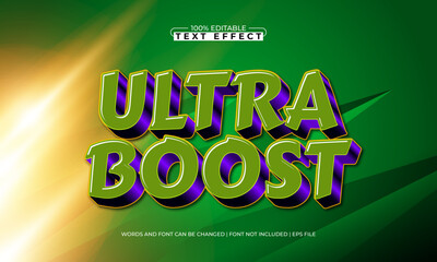 ultra boost editable text effect with a race and speed text style