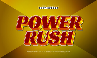 power rush editable text effect with a race and speed text style