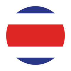 Costa Rica circle flag logo icon digital vector illustration