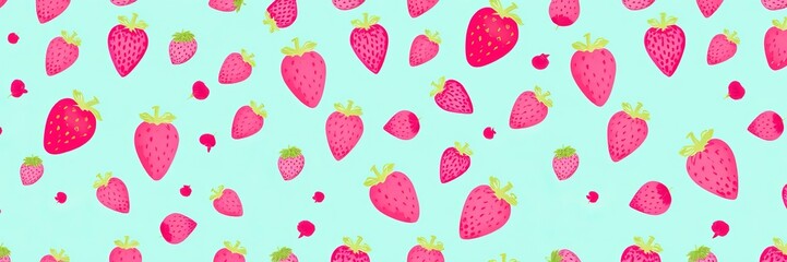 Vibrant Red Strawberries on Soft Fabric Background Evoking Freshness and Playfulness in Design