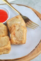 Traditional indonesian food. asian culinary tahu bakso Homemade Tahu Bakso
