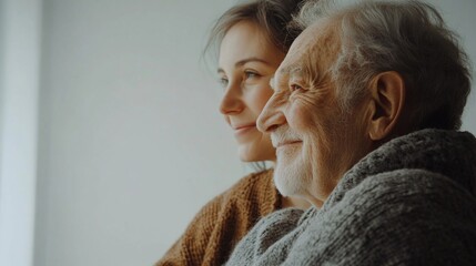 Elder abuse prevention discussed by a senior and caregiver in a peaceful home. Featuring awareness and safety