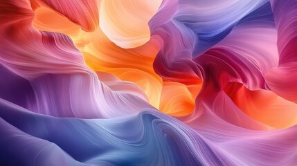Obraz premium Colorful Canyon Swirls, Abstract Background, Design Texture